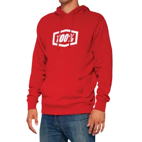100% Icon Pullover Hoodie - Red - Large 20029-00012