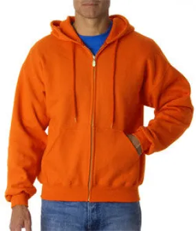 12600 Gildan Adult Gildan DryBlendFull-Zip Hooded Sweatshirt Safety Orange (50/50)