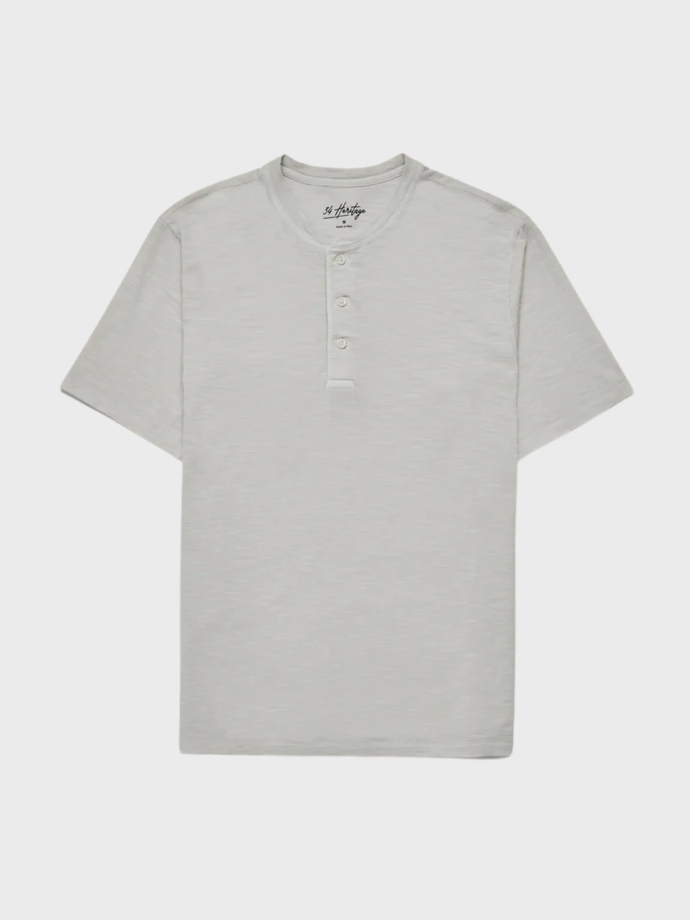 34 Heritage Slub Short Sleeve Henley Tee - Ivory