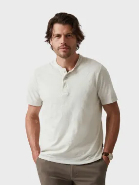 34 Heritage Slub Short Sleeve Henley Tee - Ivory