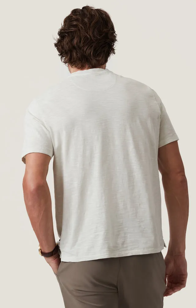 34 Heritage Slub Short Sleeve Henley Tee - Ivory