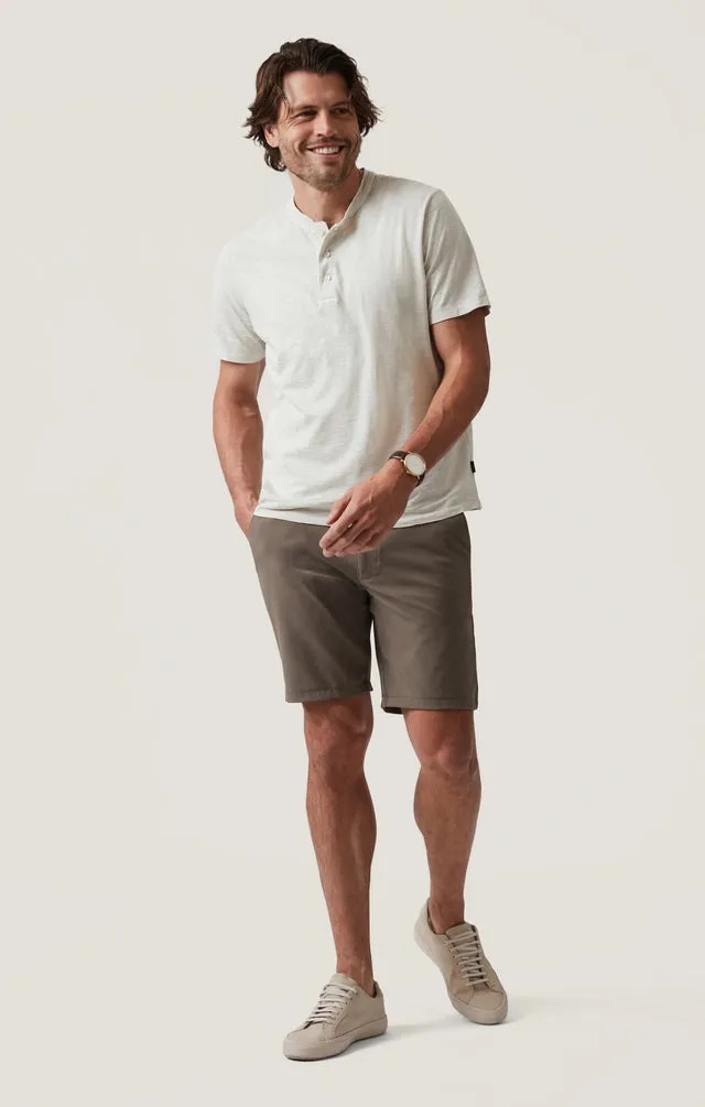 34 Heritage Slub Short Sleeve Henley Tee - Ivory
