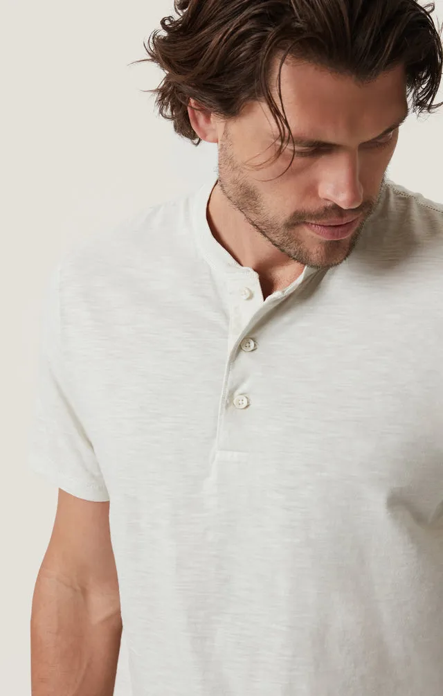 34 Heritage Slub Short Sleeve Henley Tee - Ivory