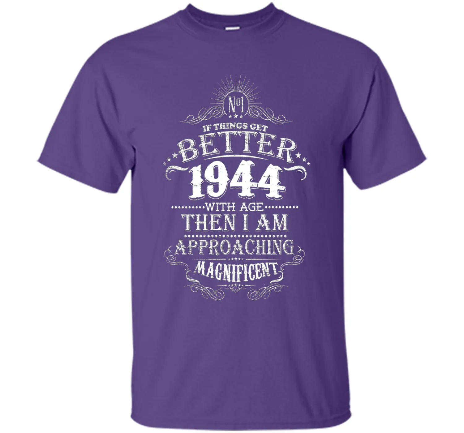 72th Birthday 1945 Vintage Awesome T-Shirt Gift 72 Years Old