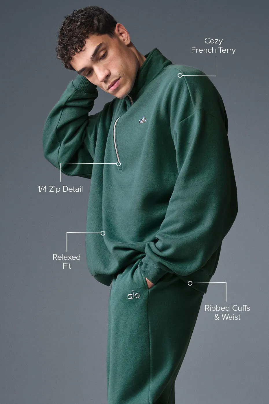Accolade 1/4 Zip Pullover - Winter Ivy