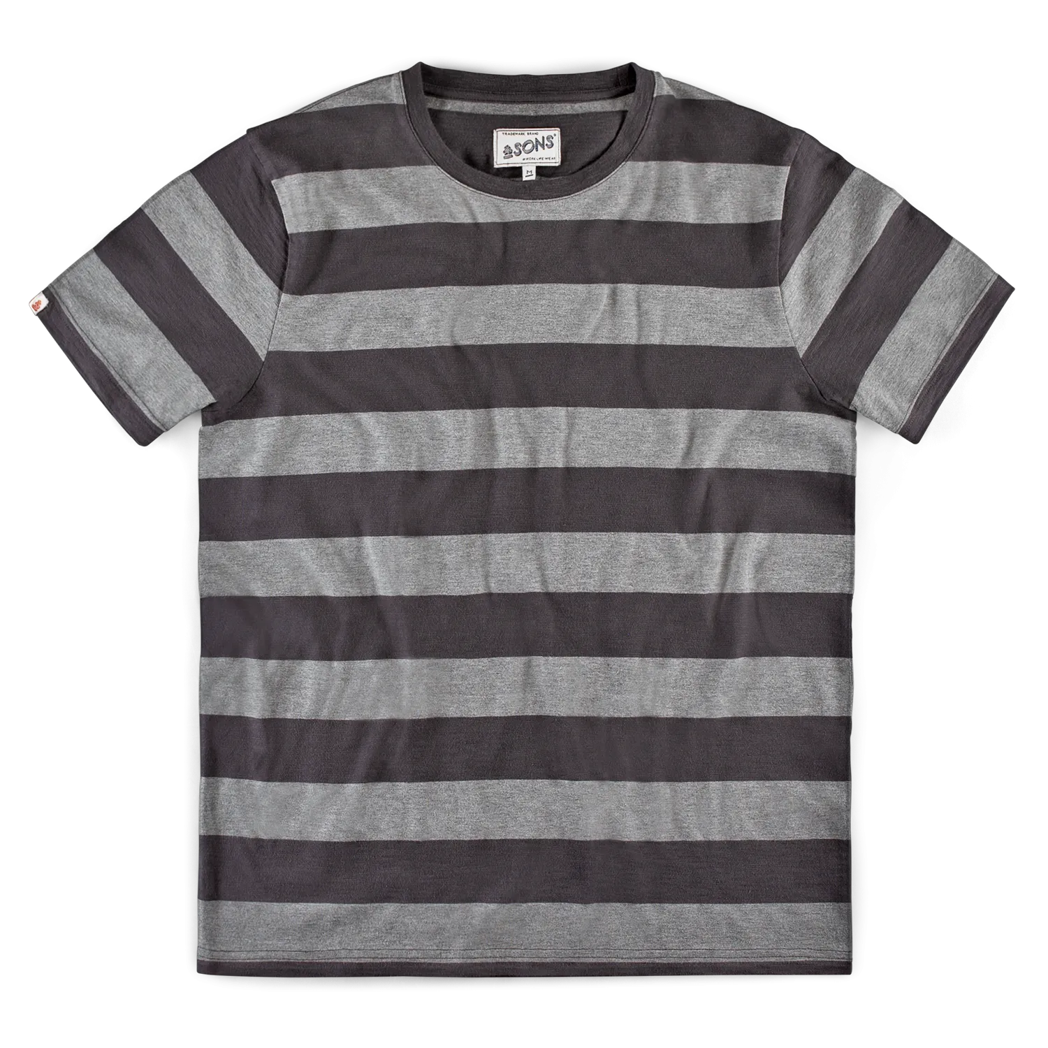 &SONS Papillon T-Shirt Grey Stripe