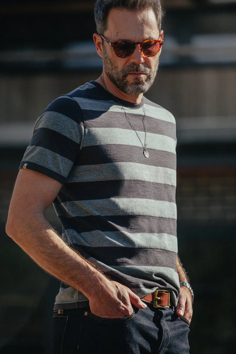 &SONS Papillon T-Shirt Grey Stripe