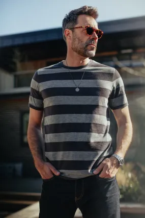 &SONS Papillon T-Shirt Grey Stripe