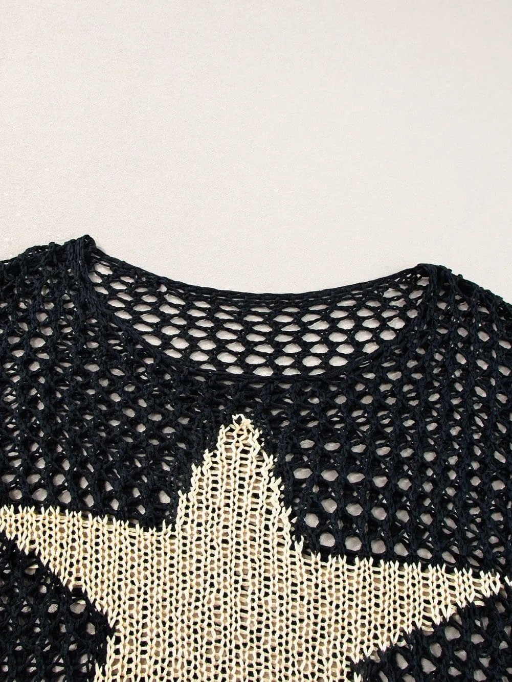 Appealing Crochet Knit Top with Star