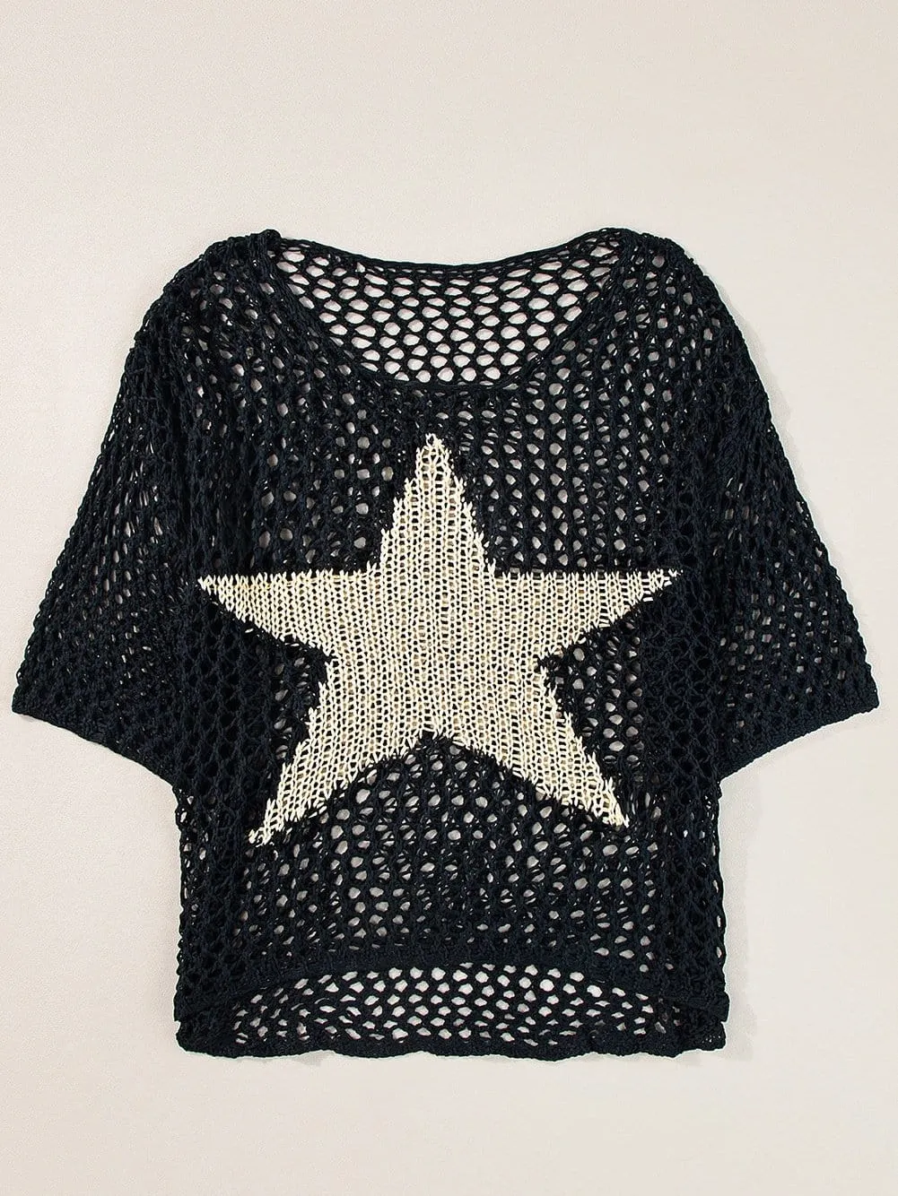 Appealing Crochet Knit Top with Star