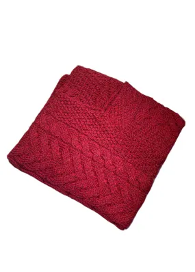 Aran Super Soft Poncho | Rua Red