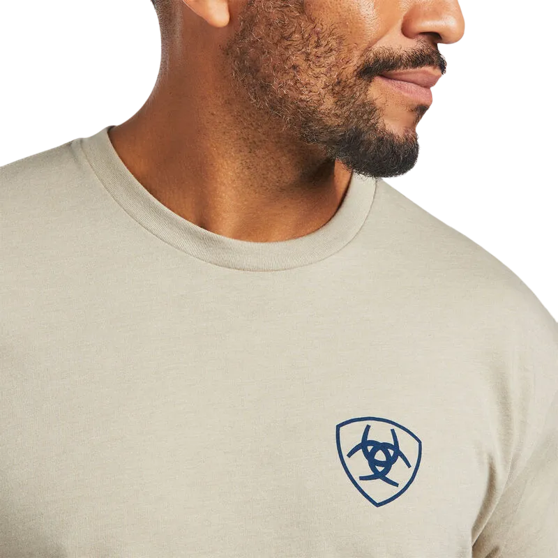 Ariat Men's Khaki Woodgrain Flag T-Shirt