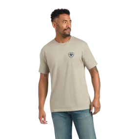 Ariat Men's Khaki Woodgrain Flag T-Shirt