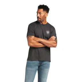 Ariat  Men's Longhorn Short Sleeve Charcoal Heather T-Shirt