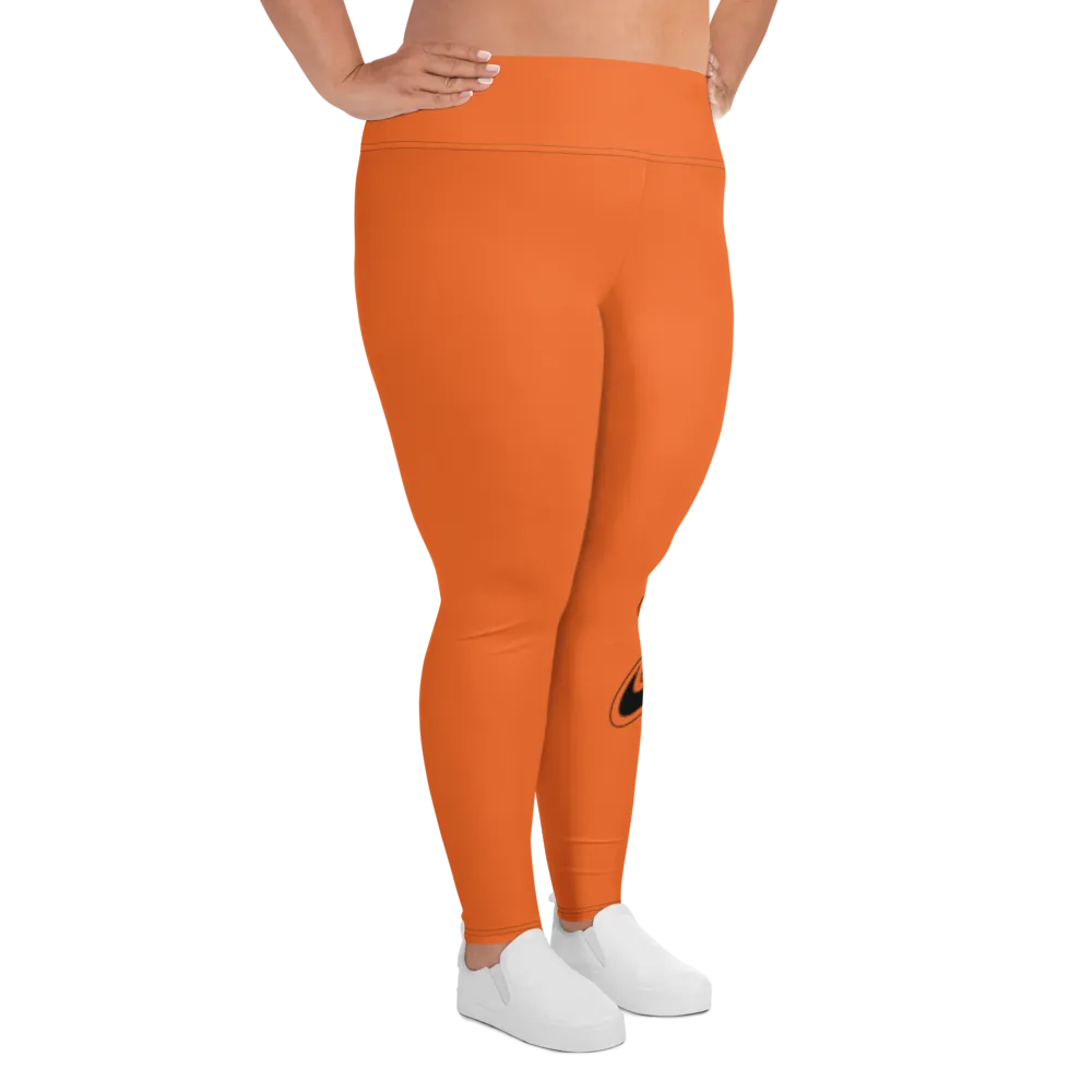 Athletic Apparatus Orange Black logo V3 Plus Size Leggings