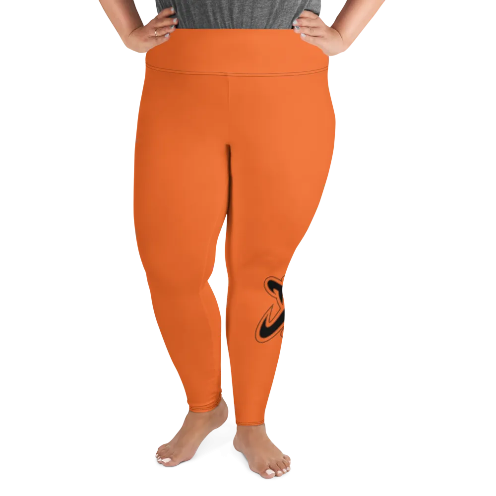 Athletic Apparatus Orange Black logo V3 Plus Size Leggings