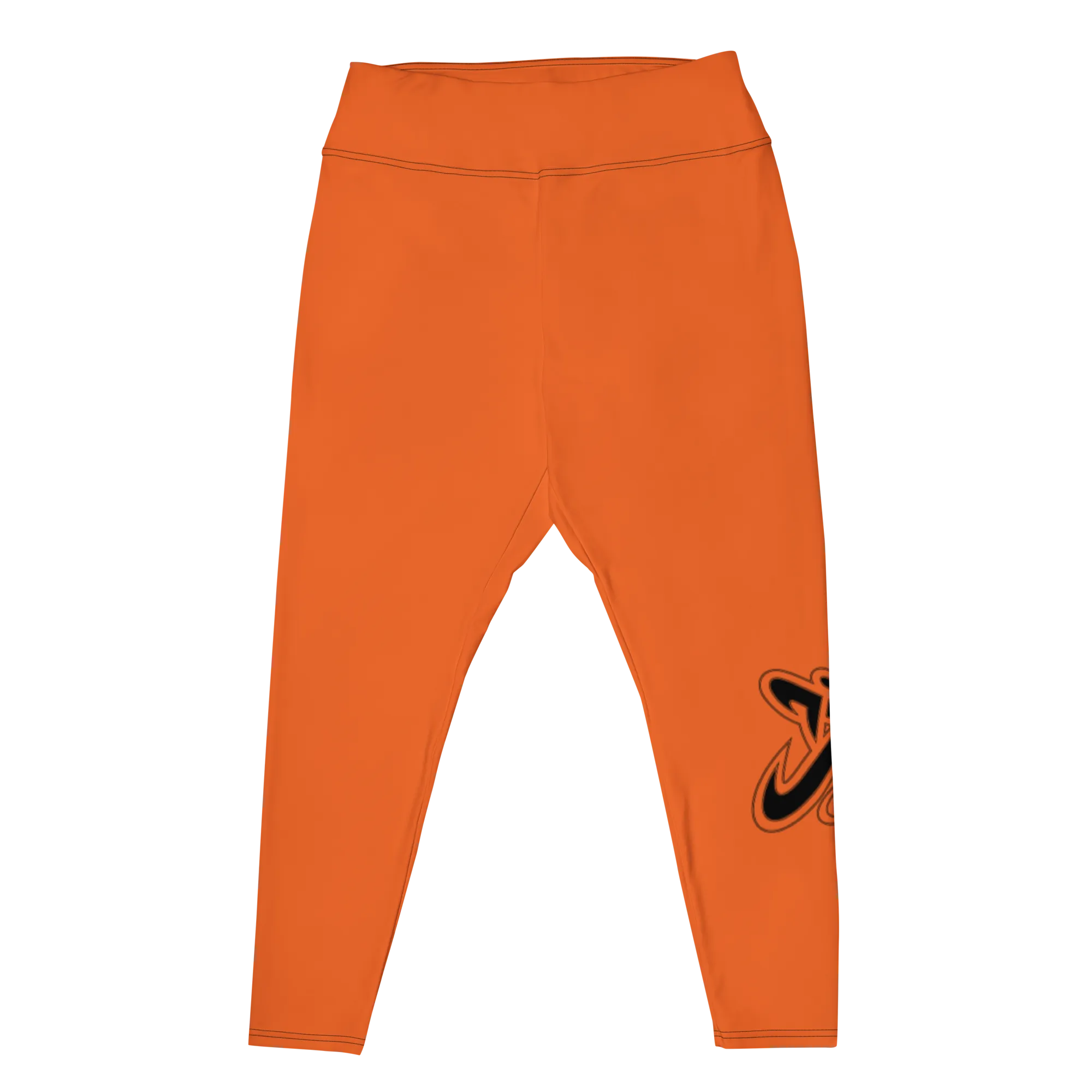 Athletic Apparatus Orange Black logo V3 Plus Size Leggings