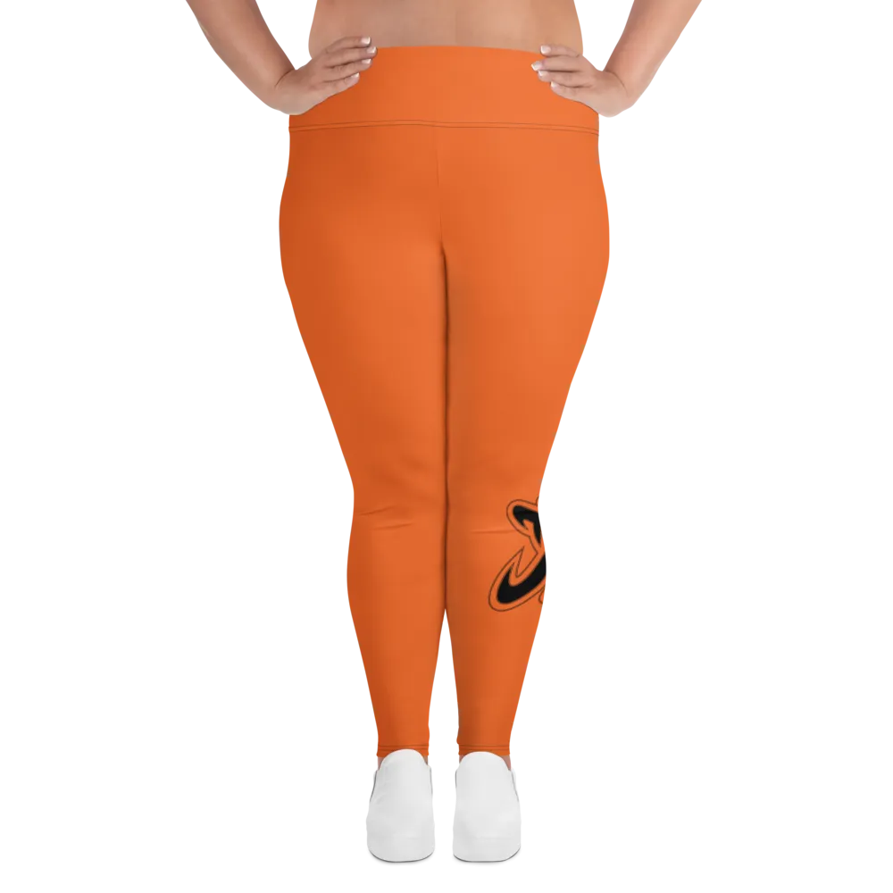 Athletic Apparatus Orange Black logo V3 Plus Size Leggings