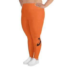 Athletic Apparatus Orange Black logo V3 Plus Size Leggings