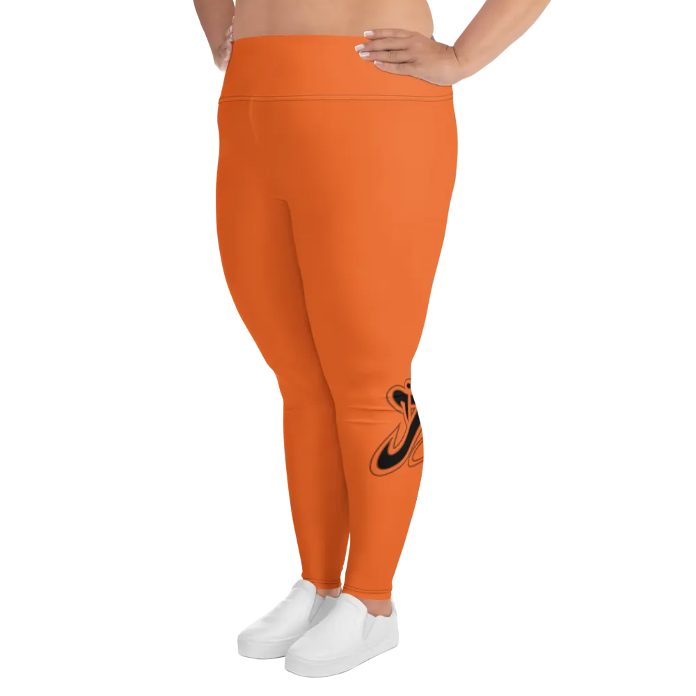 Athletic Apparatus Orange Black logo V3 Plus Size Leggings