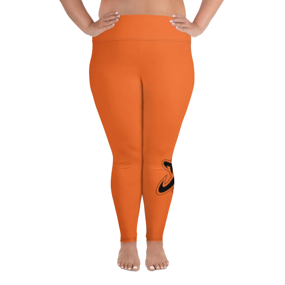 Athletic Apparatus Orange Black logo V3 Plus Size Leggings
