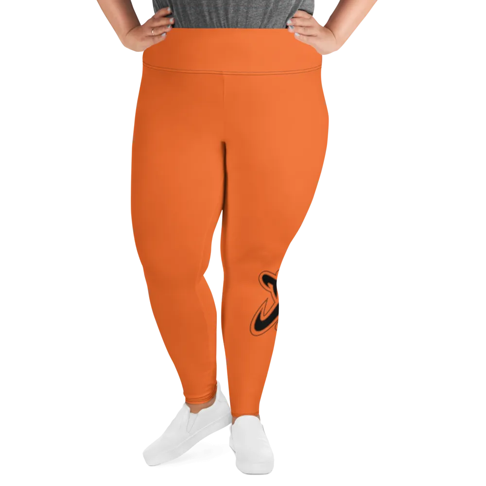 Athletic Apparatus Orange Black logo V3 Plus Size Leggings