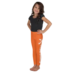 Athletic Apparatus Orange White logo White stitch Kid's Leggings