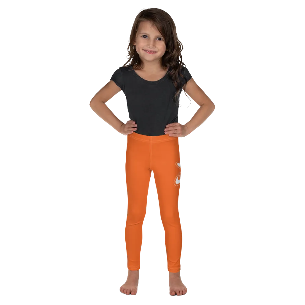 Athletic Apparatus Orange White logo White stitch Kid's Leggings