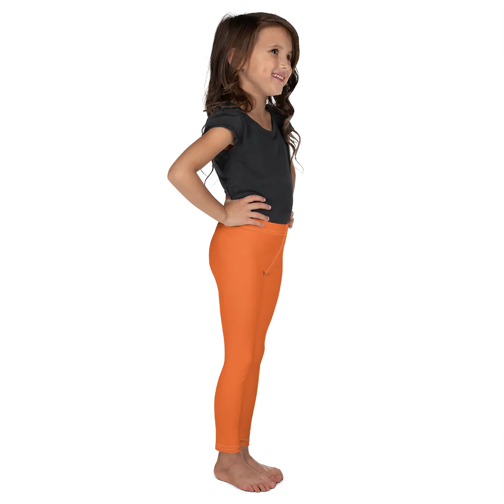 Athletic Apparatus Orange White logo White stitch Kid's Leggings