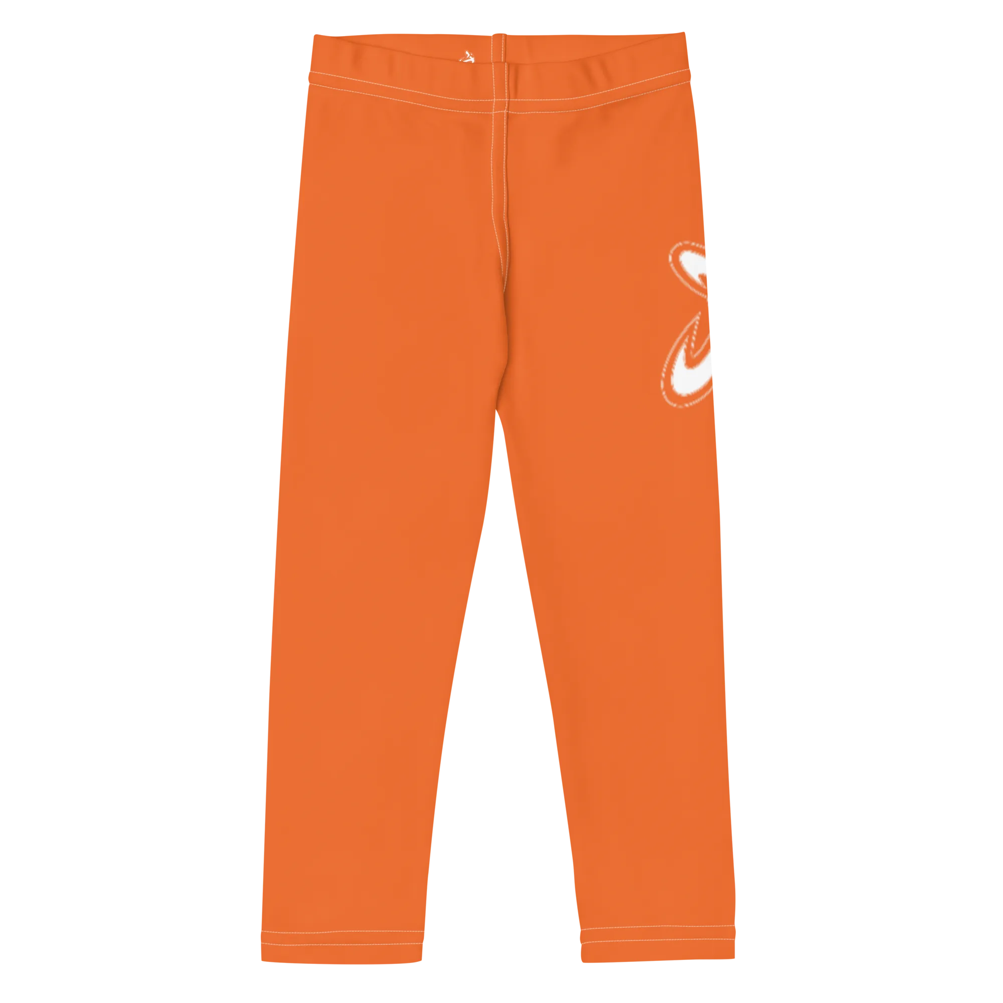 Athletic Apparatus Orange White logo White stitch Kid's Leggings