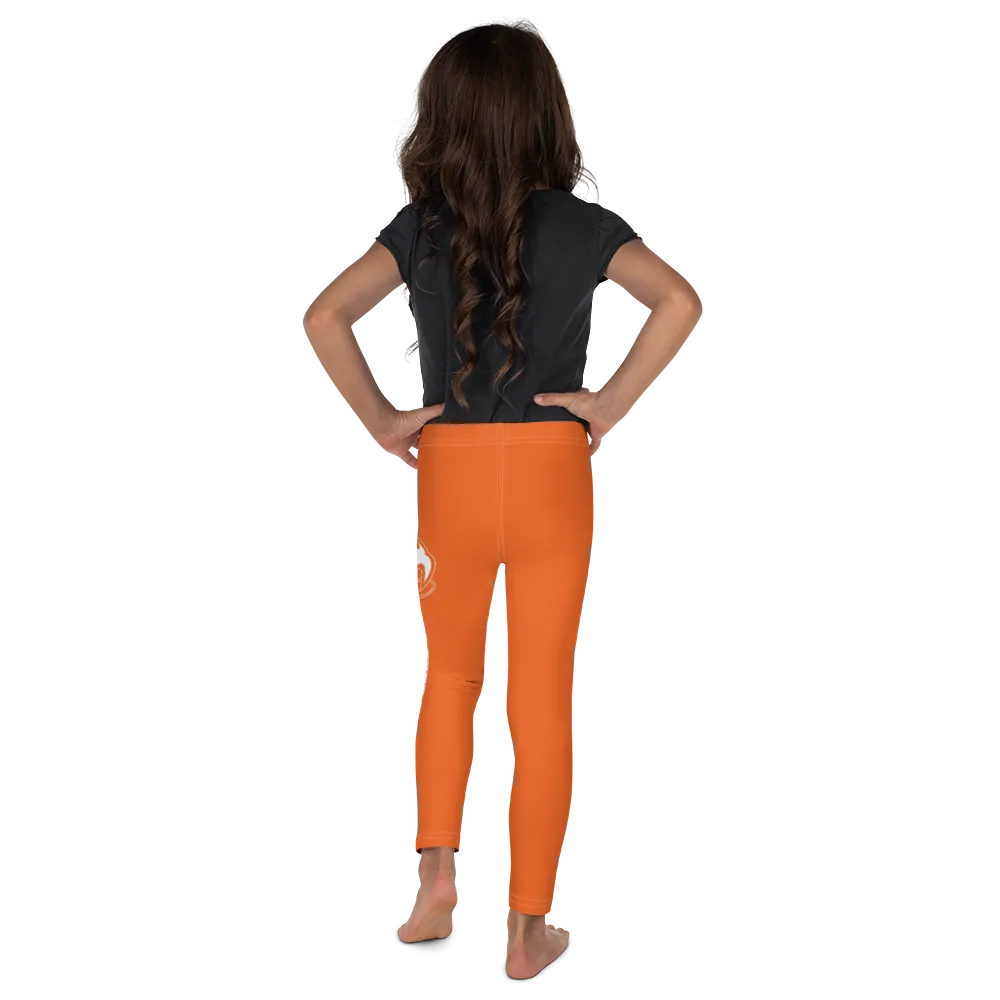 Athletic Apparatus Orange White logo White stitch Kid's Leggings