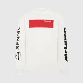 Ayrton Senna X McLaren F1 Men's Long Sleeve T-Shirt - White