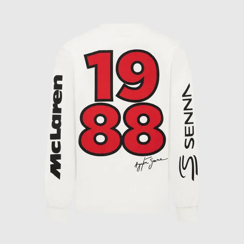 Ayrton Senna X McLaren F1 Men's Long Sleeve T-Shirt - White