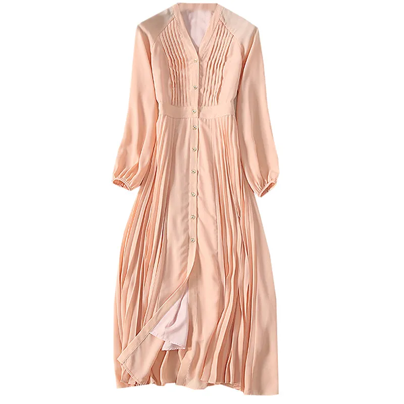 BBL DESIGN BUTTON THROUGH MAXI DRESS IN TEXTURE