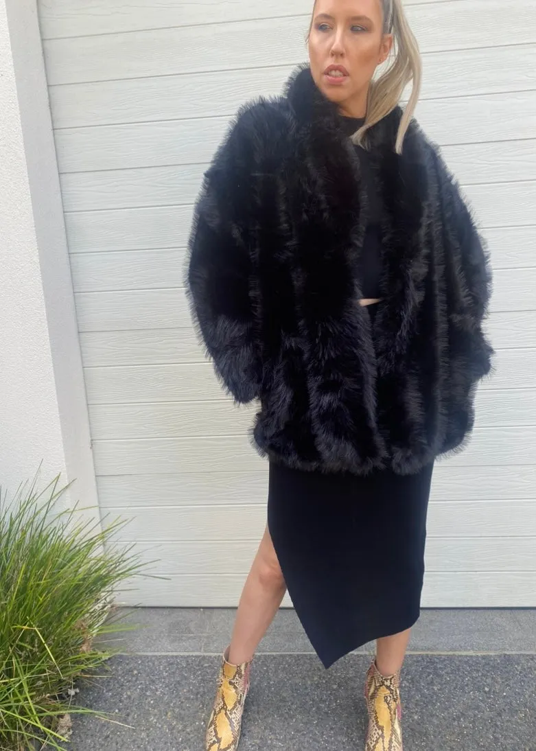 Biba faux fur coat - Black