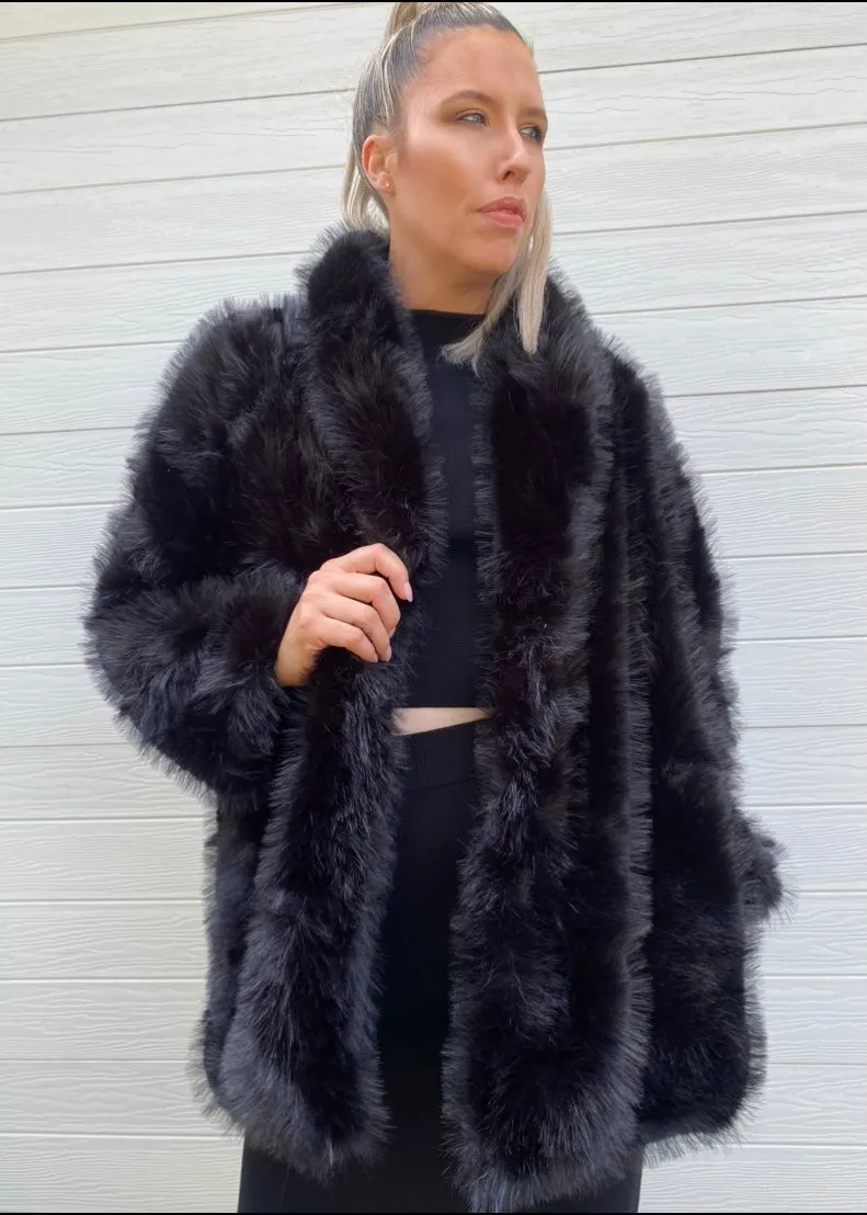 Biba faux fur coat - Black