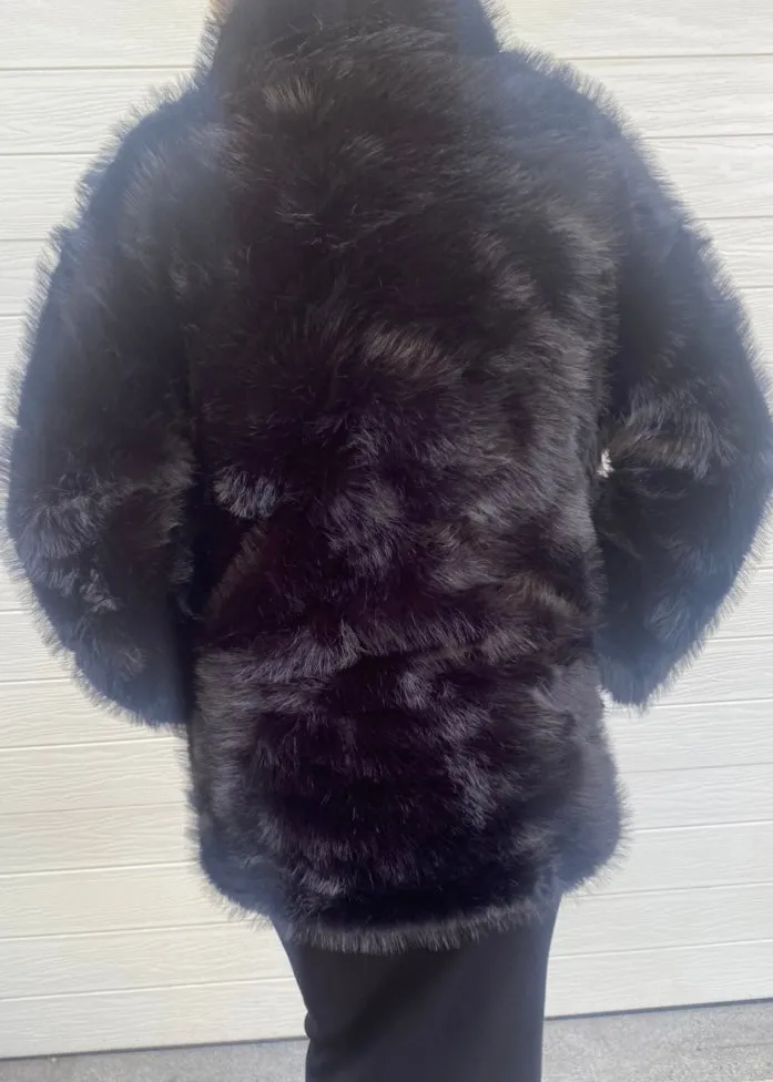 Biba faux fur coat - Black