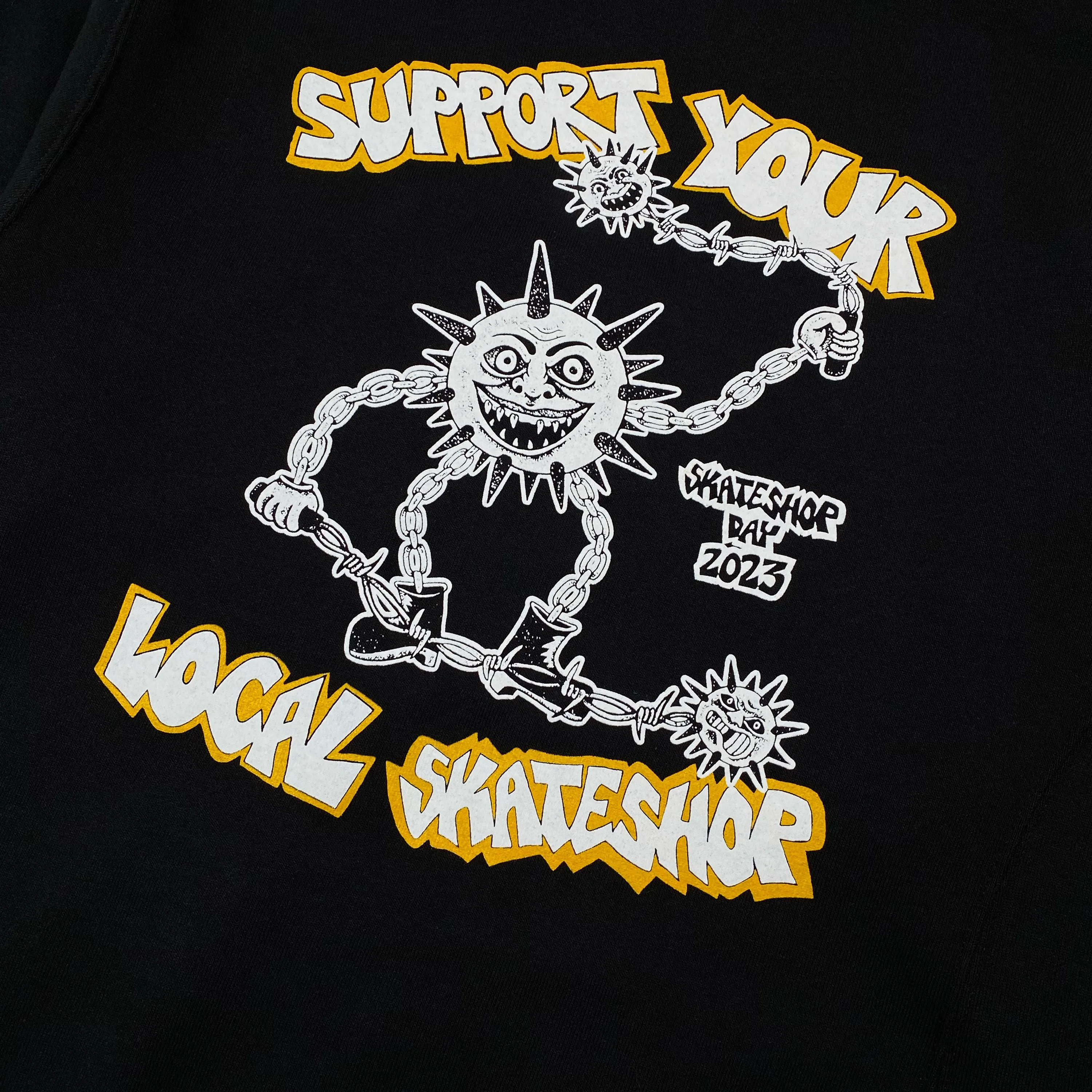 BLUETILE X SKATESHOPDAY TEE BLACK
