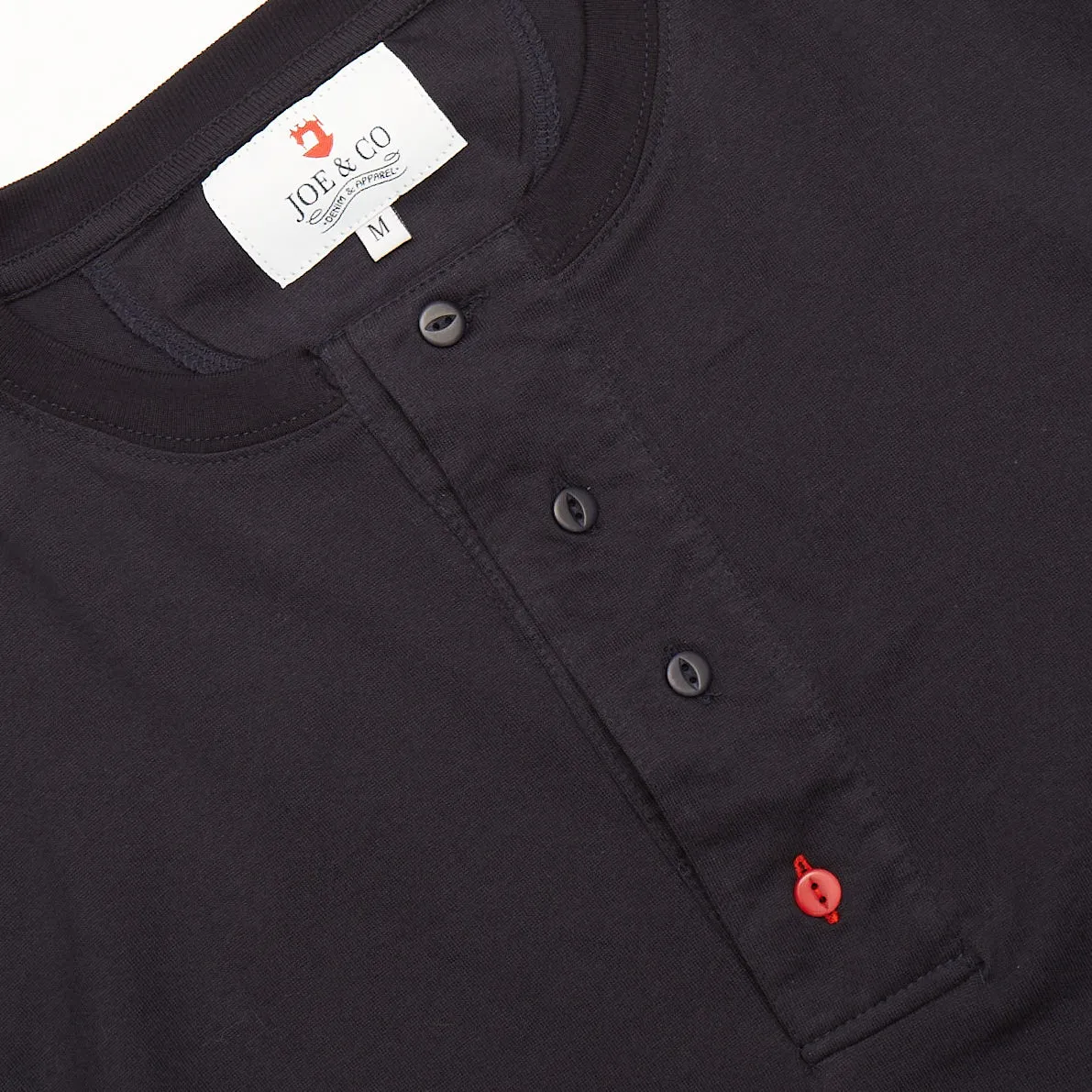 Bolin 3 Dark Navy Suvin Cotton SS Henley
