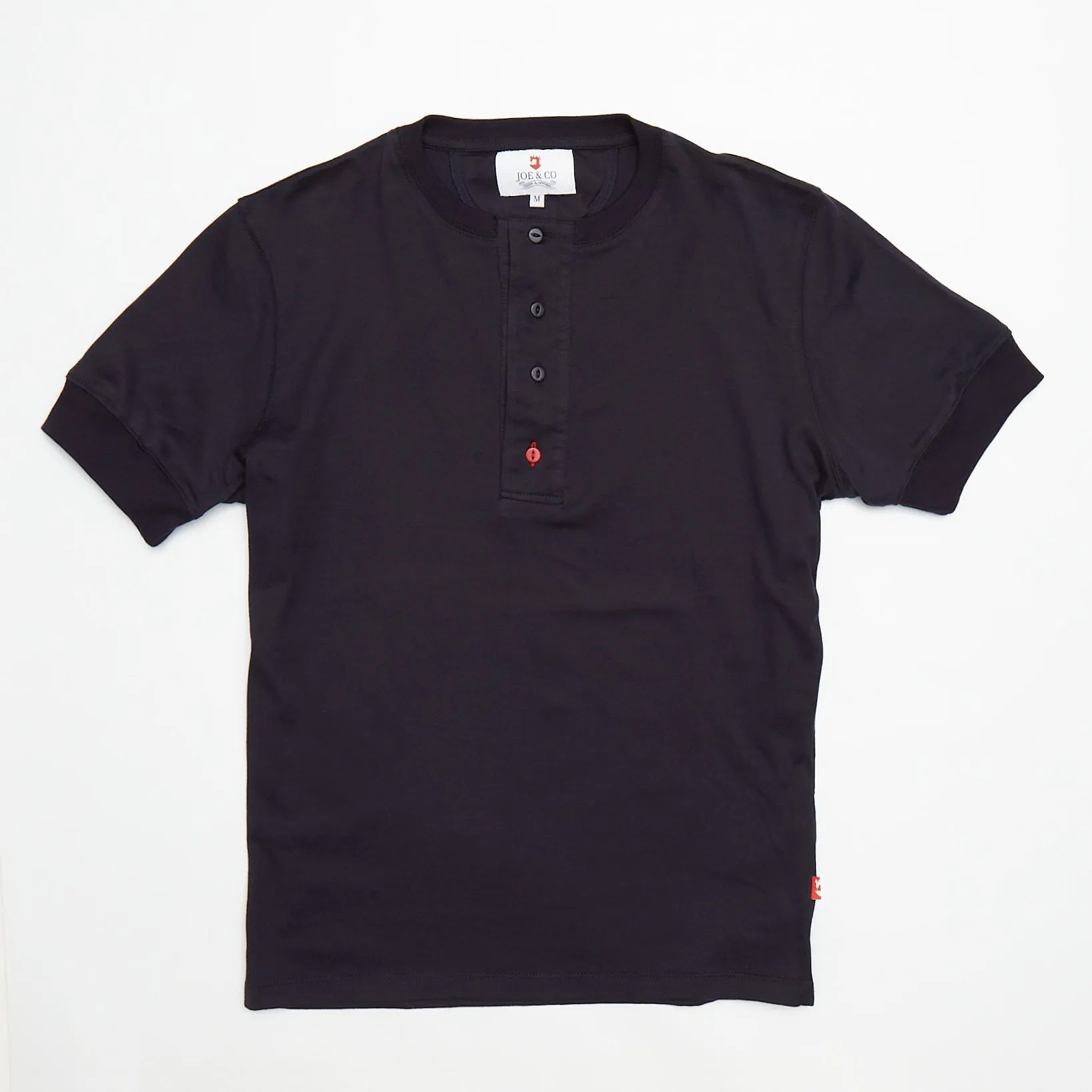 Bolin 3 Dark Navy Suvin Cotton SS Henley