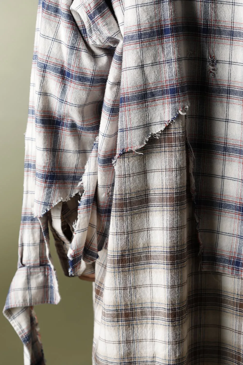 Broken Layer Long Shirts White