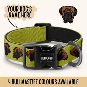 Bullmastiff Print Collar/ Personalised Bully Face Pattern Dog Collar/ Sublimation Dog Collar/ Large Dog Collar/ Cute Bullmastiff Owner Gift