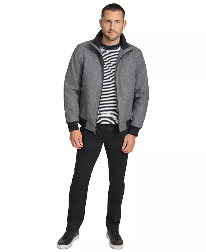 Calvin Klein Mens Bomber Jacket Coat 2XL Grey Solid