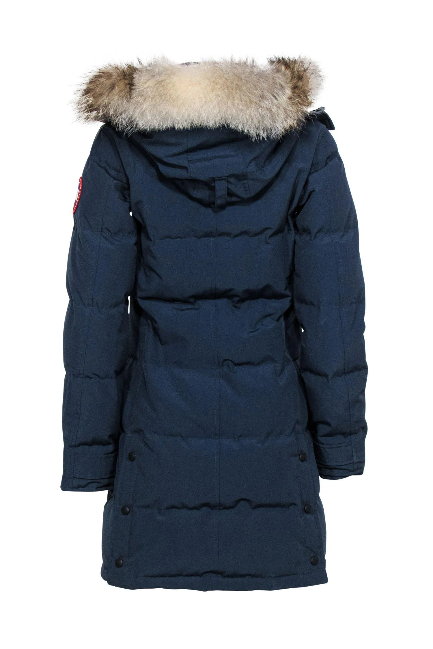 Canada Goose - Navy Longline Puffer Coat w/ Fur Trim Hood Sz XS