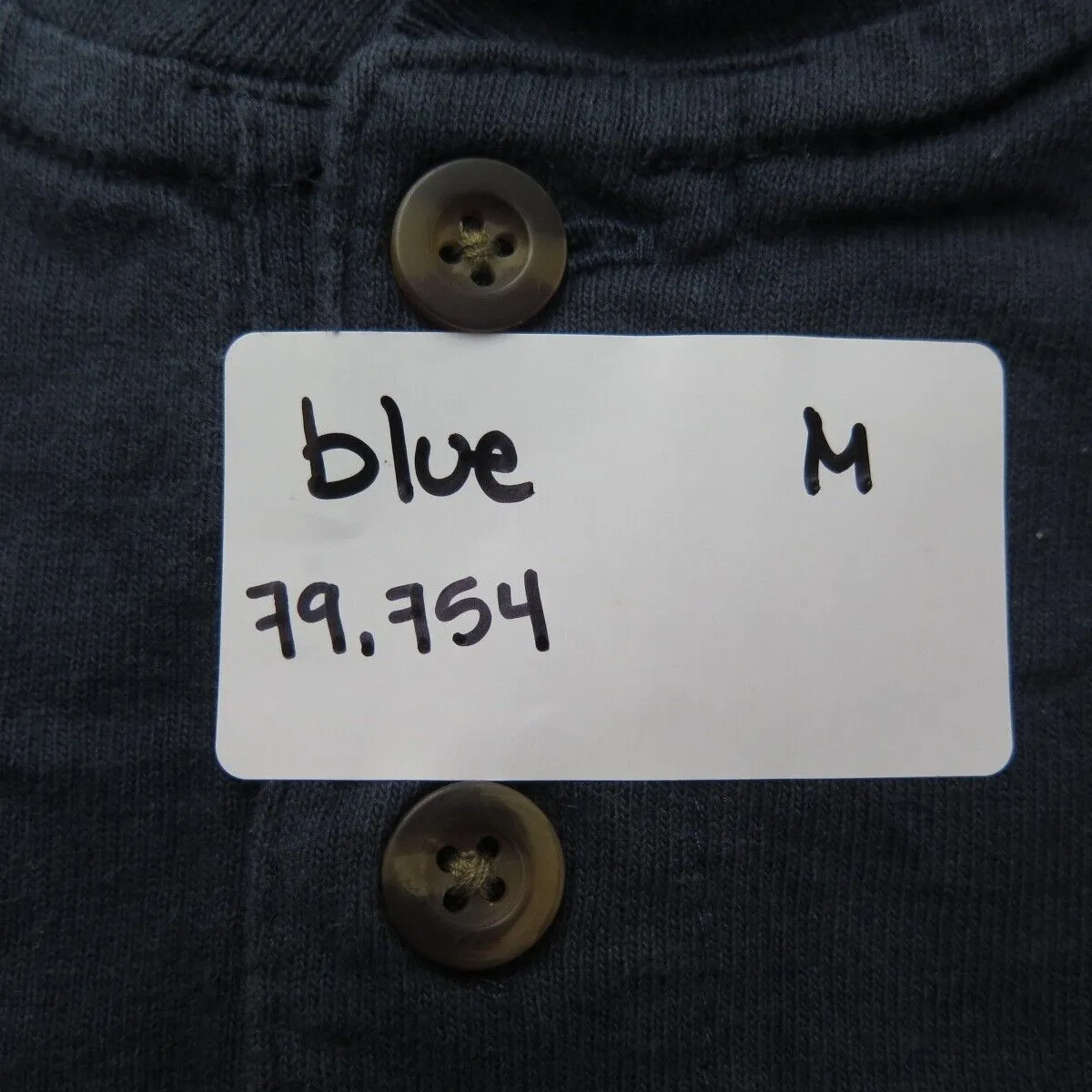 Carhartt Shirt Mens Small Blue Long Sleeve Henley Neck Tee Loose Fit Lightweight