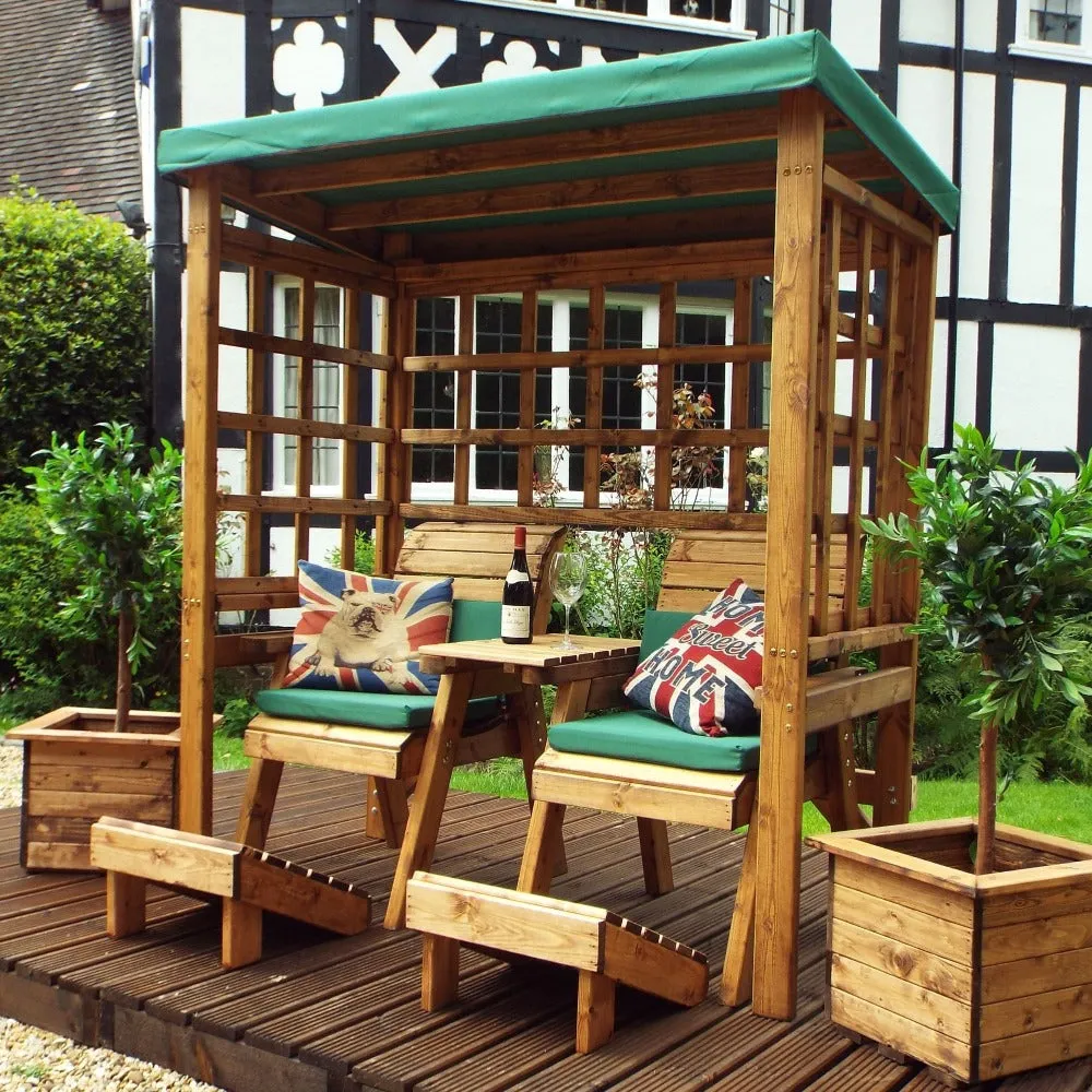 Charles Taylor Henley Twin Seat Arbour - Green