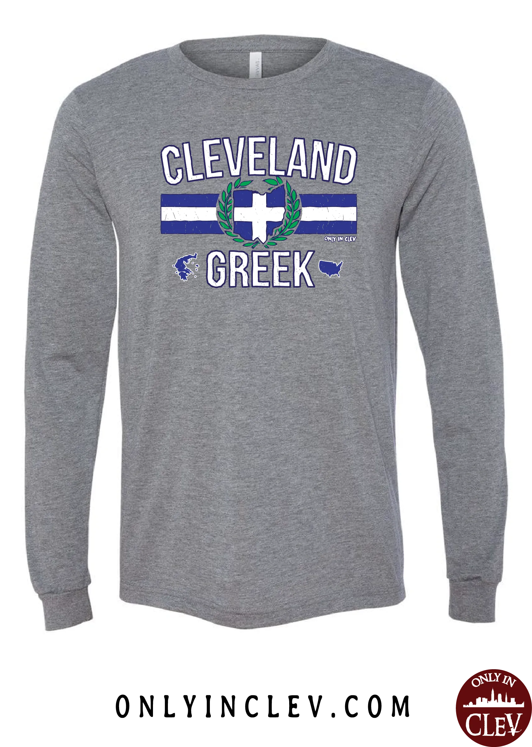 Cleveland-Greek Nationality Tee Long Sleeve T-Shirt