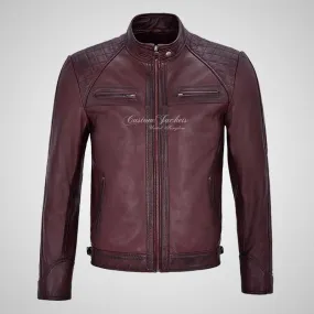 CONRAD Mens Leather Biker Jacket Real Leather Jacket