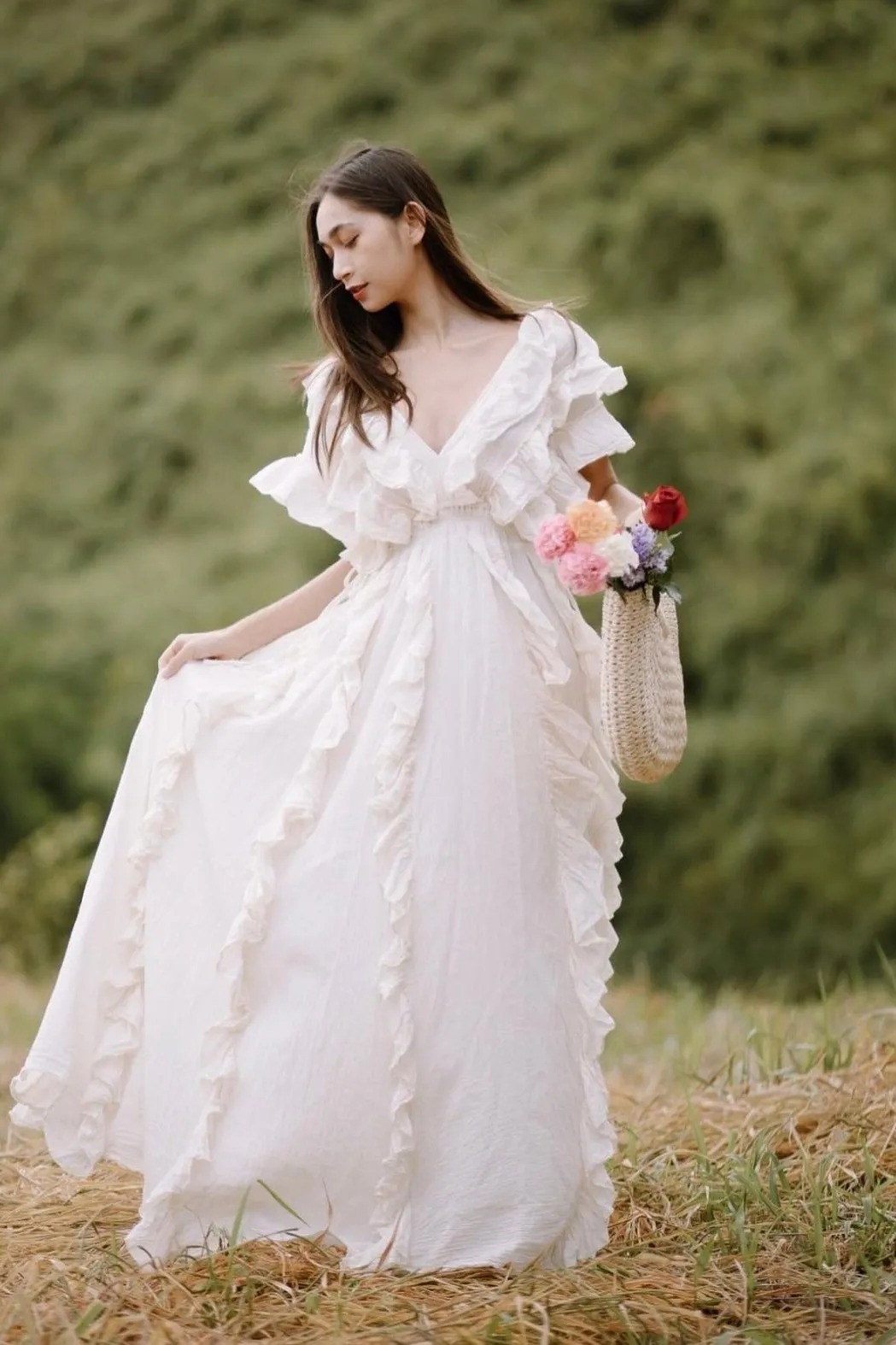 COTTON MAXI DRESS HEATH