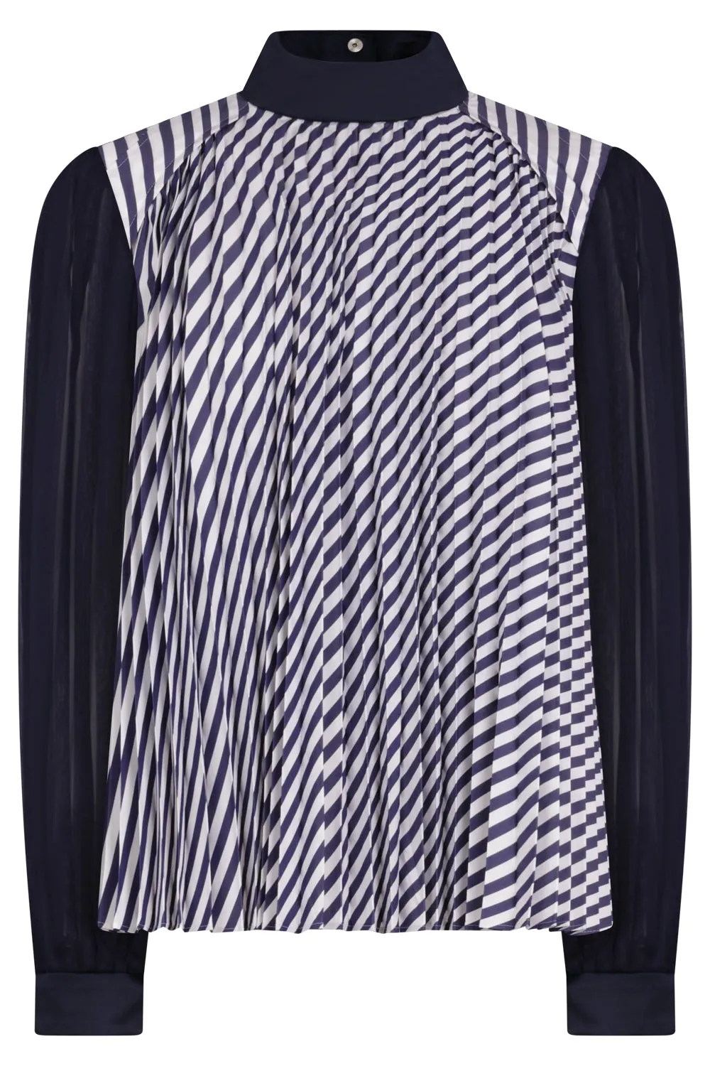 Cotton Poplin Pullover Top | Stripe
